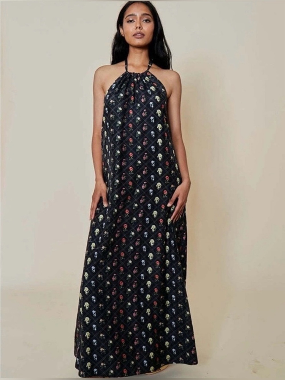 Rachel Antonoff Rainey Silk Blend Maxi Dress Rose Garden Size 1X - Picture 2 of 4